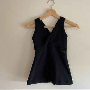 Lululemon V neck mesh black sport tank